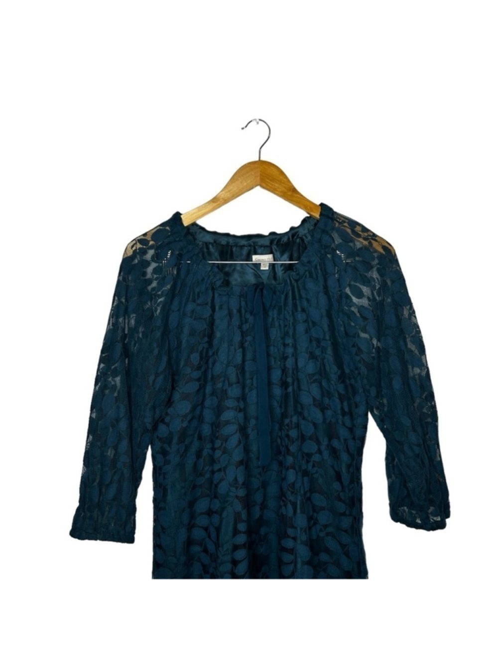 Garnet Hill Bohème Easy Lace Dress 3/4 Bishop Sleeve Boho Lace Women’s Size 16 - Picture 3 of 12